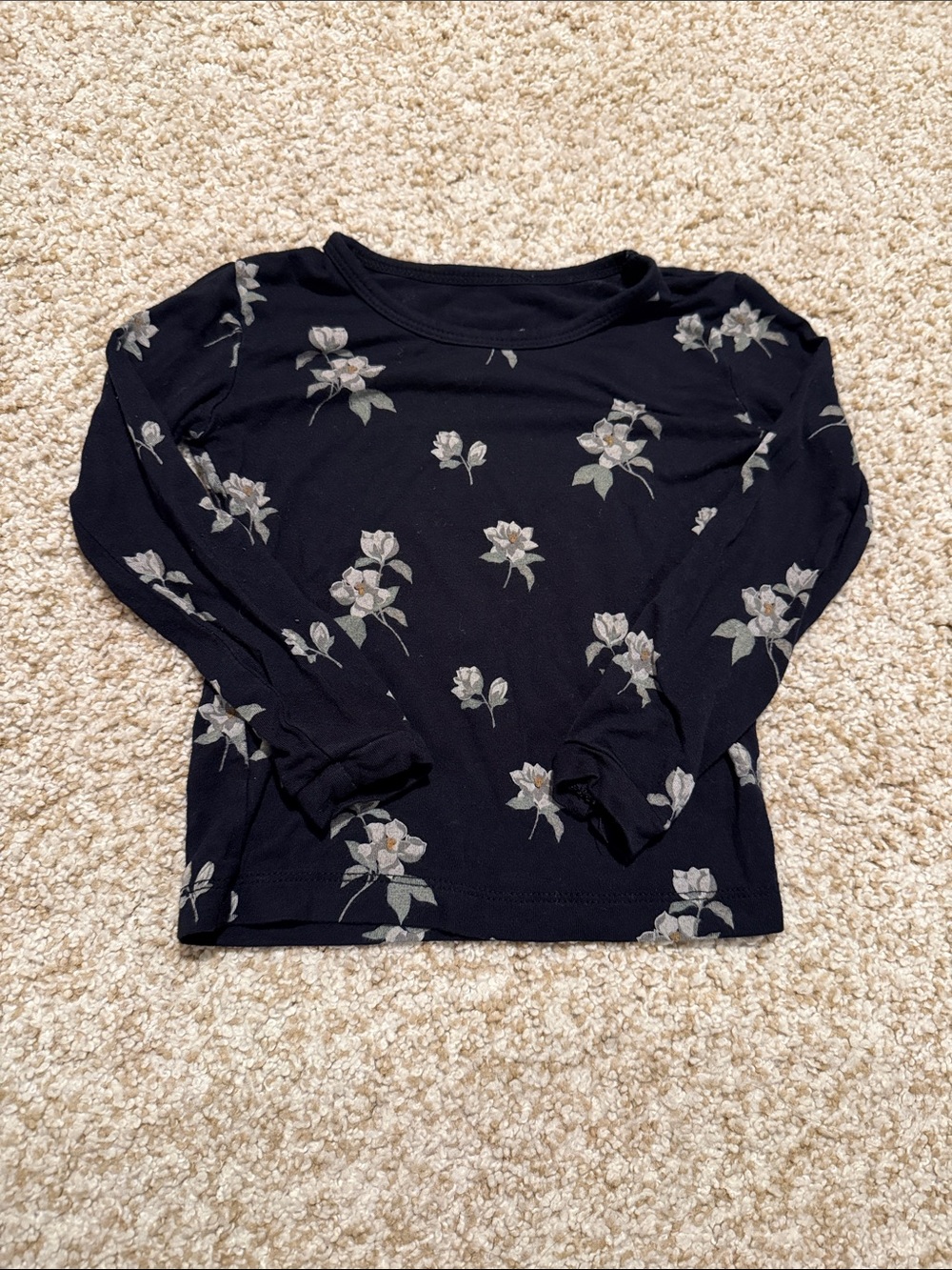 Kyte BABY Black Kids Pajama Set with Red Poppy Print - Picture 5 of 6